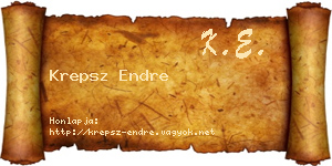 Krepsz Endre névjegykártya