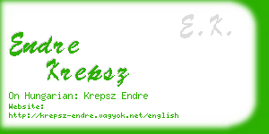 endre krepsz business card